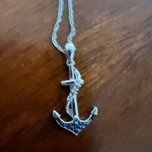Anchor necklace silver